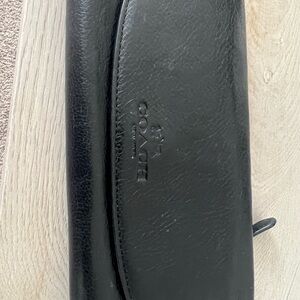 Coach Black Leather Trifold Wallet